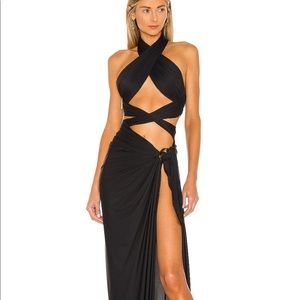 Bronx and Banco Cleopatra Maxi Dress in Black